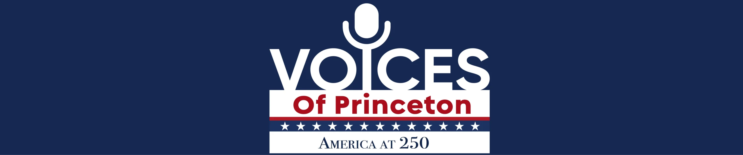 Voices of Princeton Logo with the text: America at 250
